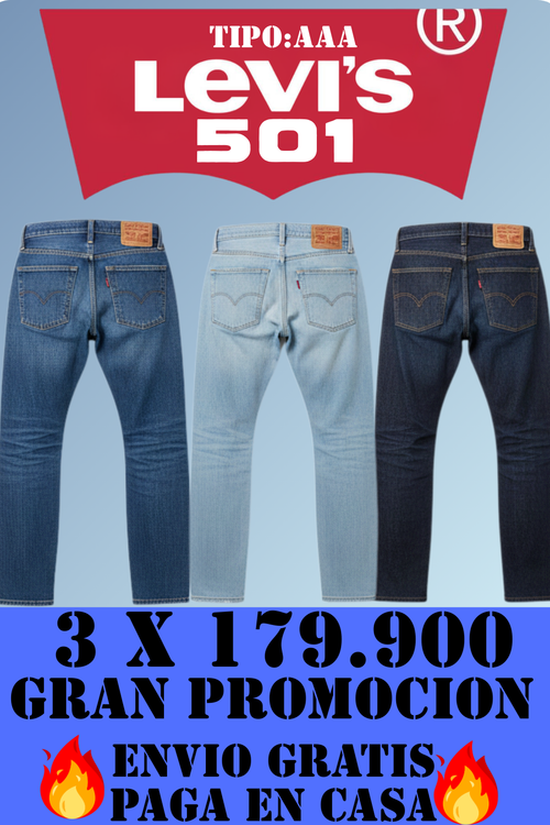 pack x 3 jeans levis